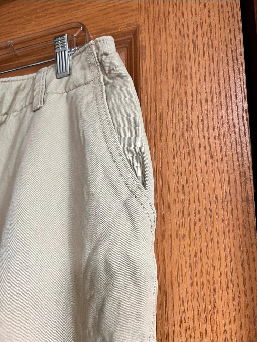 Aeropostale Men's Tan Flat Front Cotton Shorts #60B